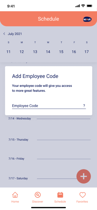 adding employee code